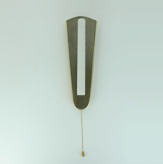 Image 1 of Erco vintage wandkandelaar metaal en glas