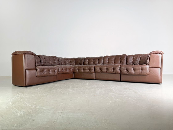 Image 1 of Originele De Sede hoekbank Ds 11 Midcentury leder patchwork