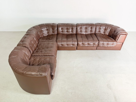 Image 1 of Originele De Sede hoekbank Ds 11 Midcentury leder patchwork