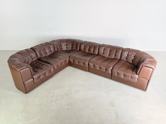 Image 1 of Originele De Sede hoekbank Ds 11 Midcentury leder patchwork