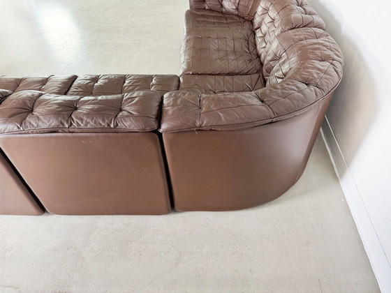 Image 1 of Originele De Sede hoekbank Ds 11 Midcentury leder patchwork