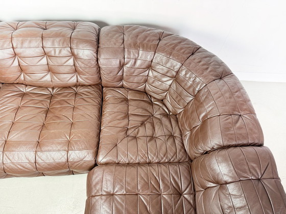 Image 1 of Originele De Sede hoekbank Ds 11 Midcentury leder patchwork