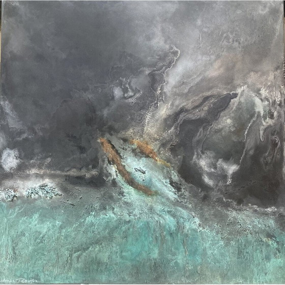 Image 1 of Vintage schilderij "Origins" door Frédérique Domergue