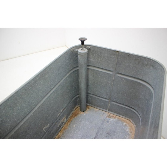 Image 1 of Vintage industriële metalen trolley voor Kovo Bzenec, Tsjecho-Slowakije 1950