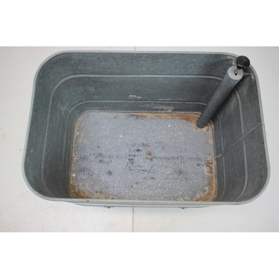 Image 1 of Vintage industriële metalen trolley voor Kovo Bzenec, Tsjecho-Slowakije 1950