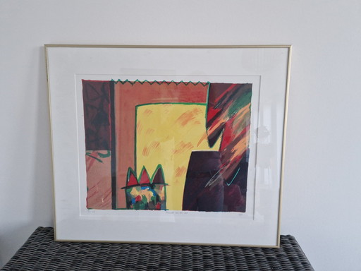 Fenneke Van Der Elst Litho Titel: (3 Huisjes) - 38/65 Ed