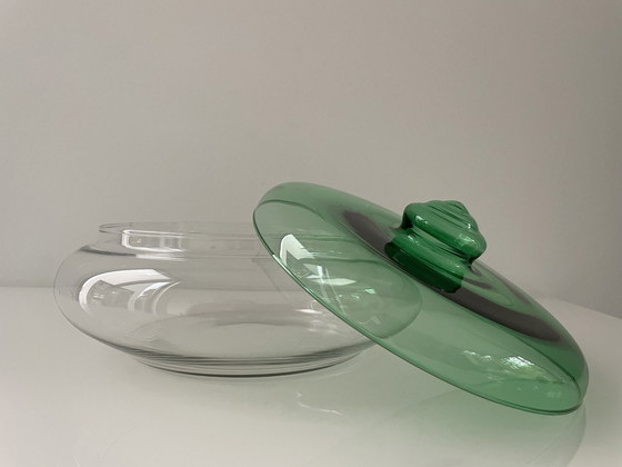 Image 1 of Pot Glas Met Groen Deksel