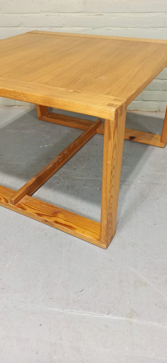 Image 1 of Vintage grenen salontafel, minimalistisch