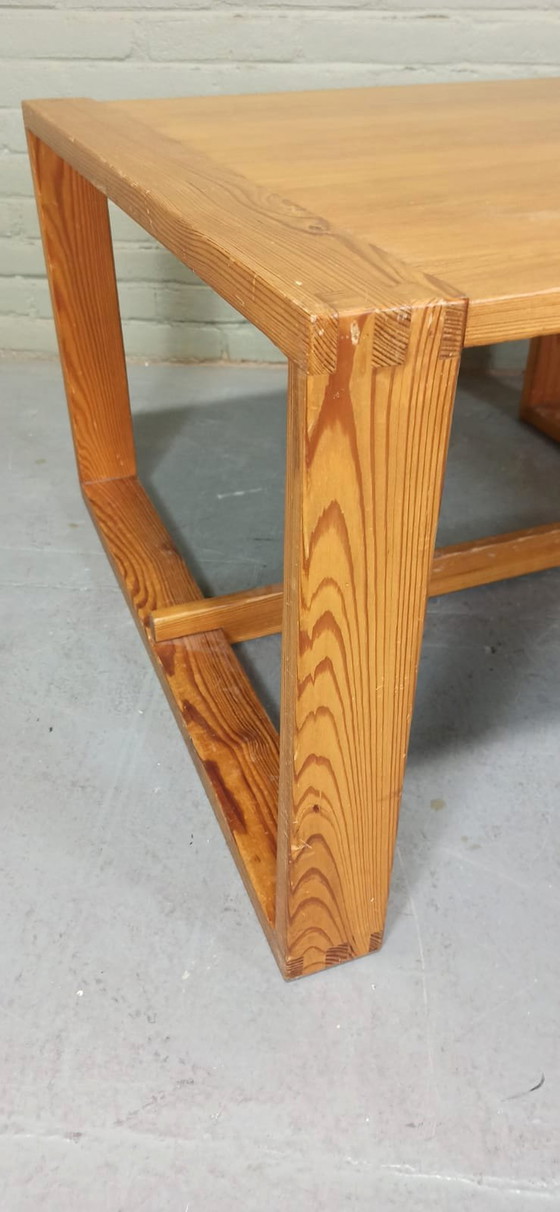 Image 1 of Vintage grenen salontafel, minimalistisch