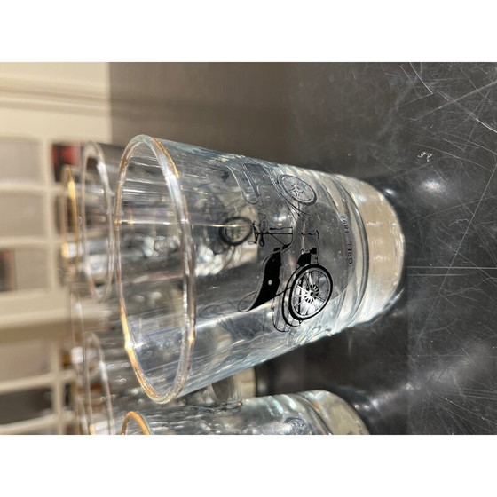 Image 1 of Vintage ijsemmer met 9 glazen, 1950