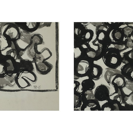 Image 1 of Vintage schilderij van Ebba Margareta Treutiger, 1965