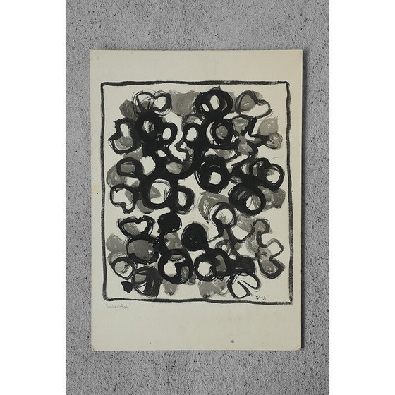 Image 1 of Vintage schilderij van Ebba Margareta Treutiger, 1965