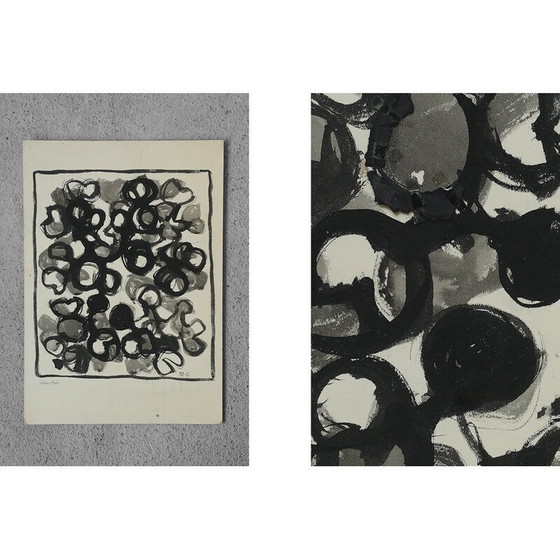 Image 1 of Vintage schilderij van Ebba Margareta Treutiger, 1965