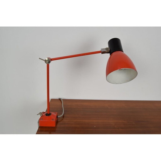 Verstelbare vintage industriële tafellamp, Tsjechië 1960