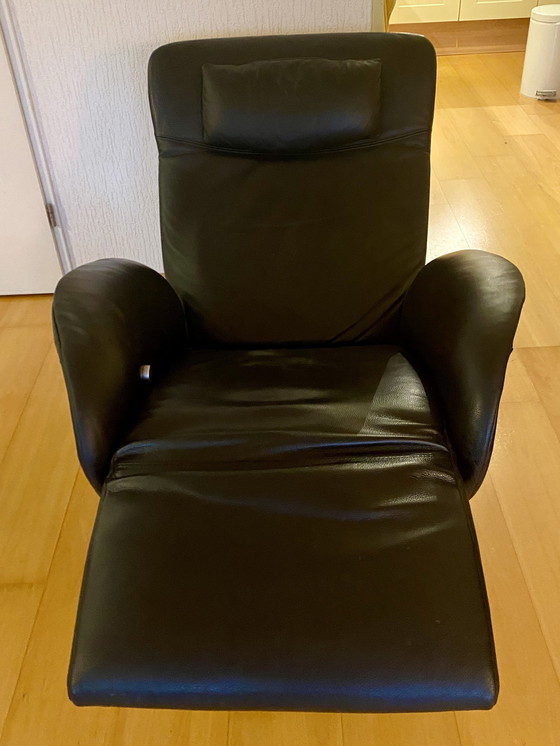 Image 1 of Rolf Benz Relaxfauteuil Zwart Leder Type 572