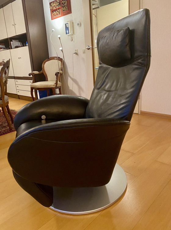 Image 1 of Rolf Benz Relaxfauteuil Zwart Leder Type 572