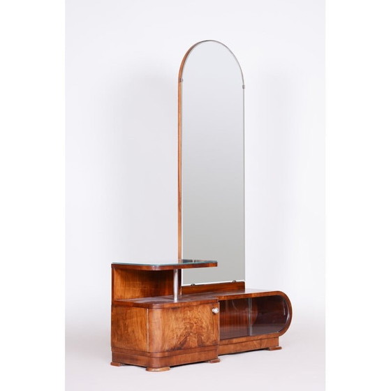 Image 1 of Bruin notenhouten art deco badmeubel, 1920