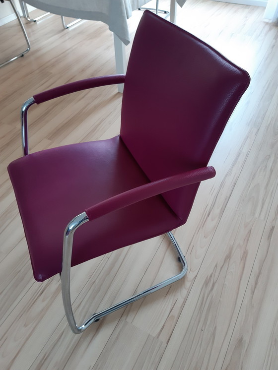 Image 1 of Leolux - Freyr - Eetkamerstoelen Met Leren Bekleding