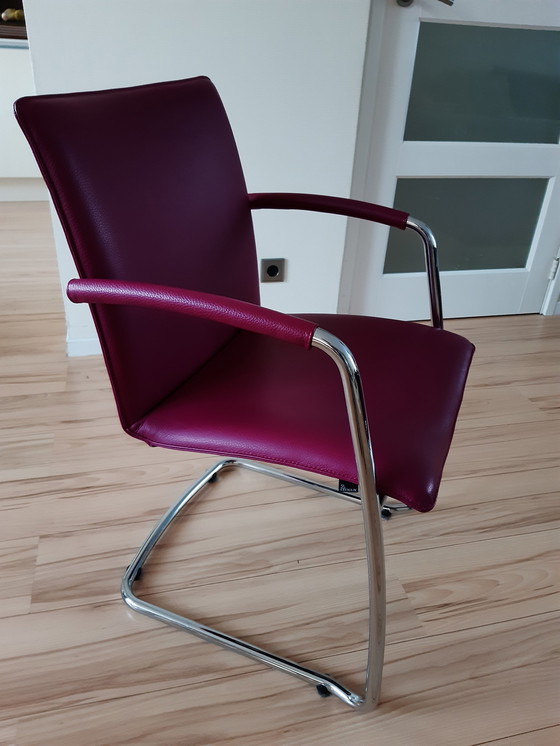 Image 1 of Leolux - Freyr - Eetkamerstoelen Met Leren Bekleding