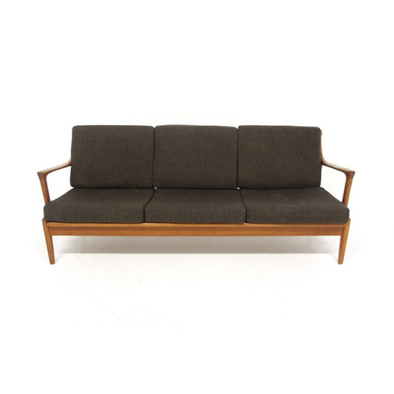 Image 1 of Vintage "Kuba" 3-zitsbank in teak en stof van Bertil Fridhagen voor Bröderna Andersson, Zweden 1960