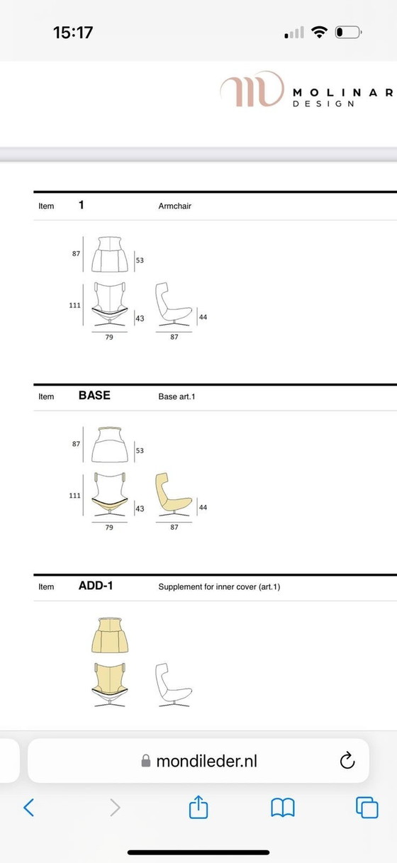 Image 1 of Molinari Living Dabo Draaifauteuil