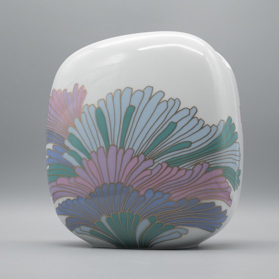 Image 1 of Zeldzame Rosemonde Nairac Rosenthal Studio-Line porseleinen vaas Art Déco stijl 80'S