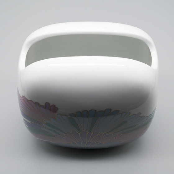 Image 1 of Zeldzame Rosemonde Nairac Rosenthal Studio-Line porseleinen vaas Art Déco stijl 80'S