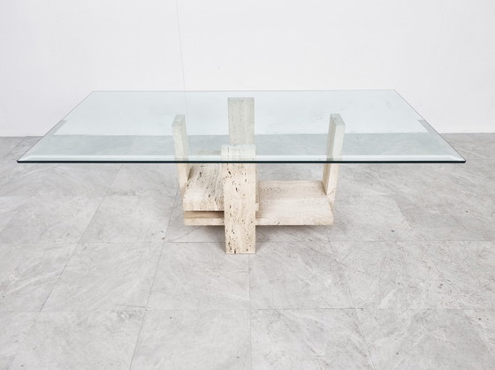 Image 1 of Vintage travertin salontafel