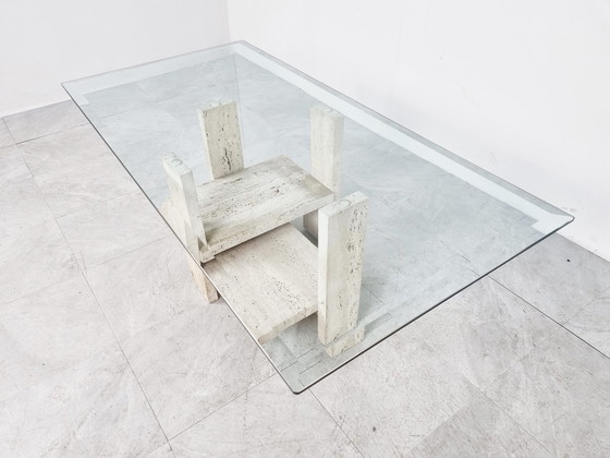 Image 1 of Vintage travertin salontafel