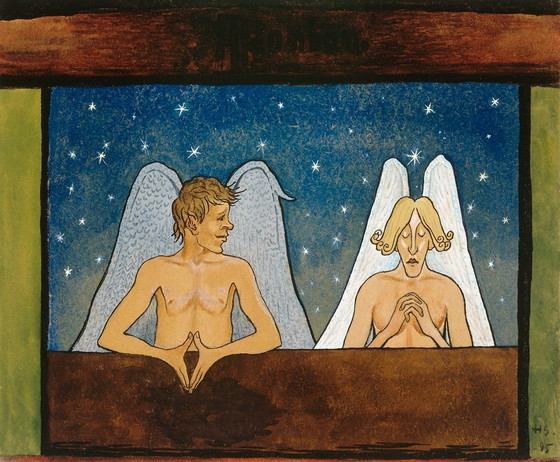 Image 1 of Hugo Simberg  ---Devotion  (Symbolisme)