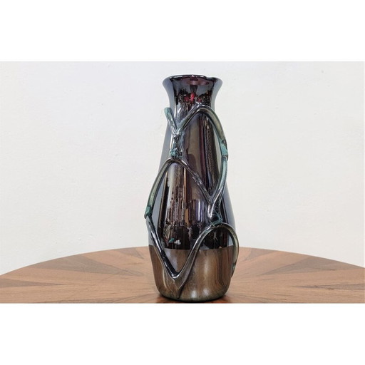 Vintage opengewerkte vaas, Tsjecho-Slowakije