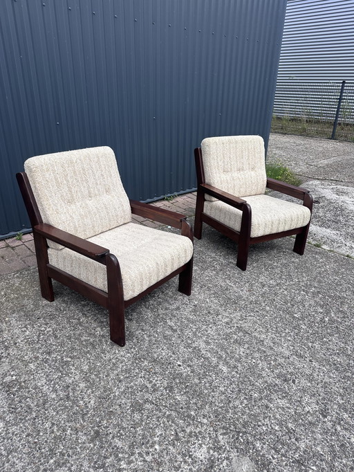 2 stuks Vintage stoel fauteuil easy chair