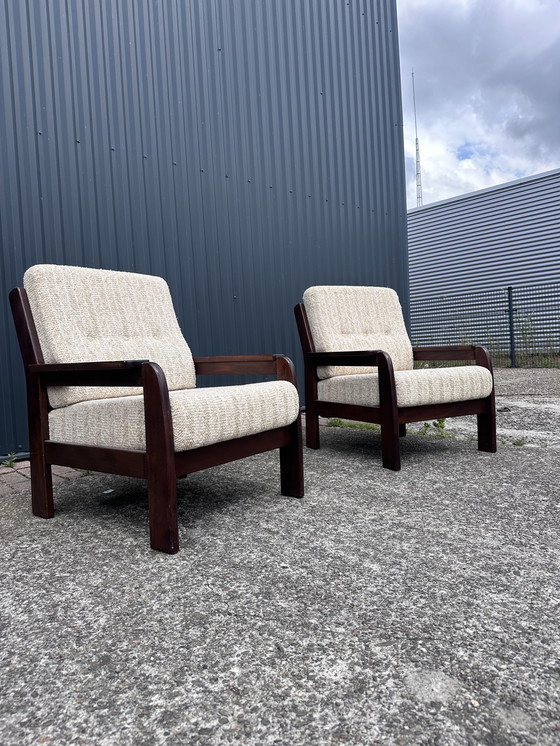 Image 1 of 2 stuks Vintage stoel fauteuil easy chair