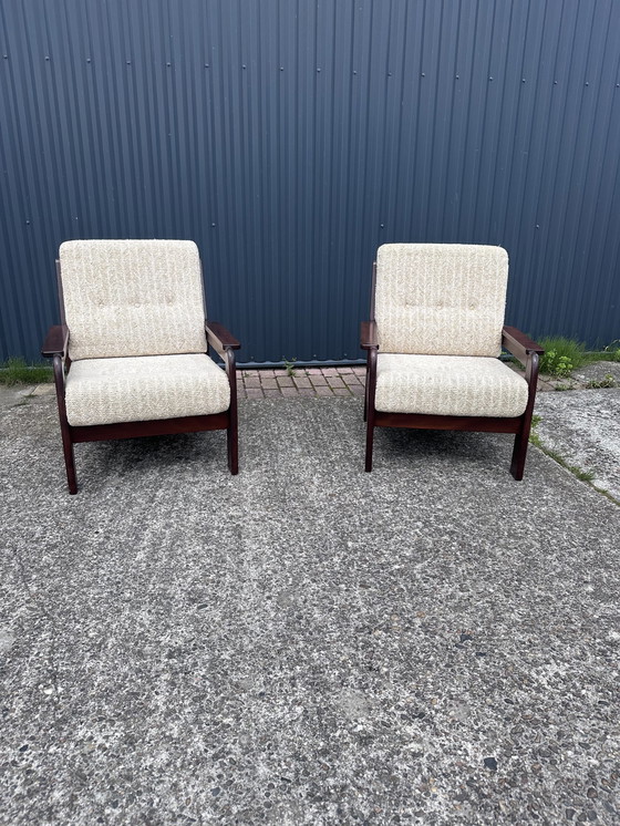 Image 1 of 2 stuks Vintage stoel fauteuil easy chair