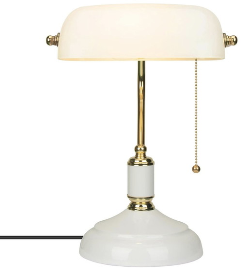 Vintage Lamp Met Draaibare Glazen Kap