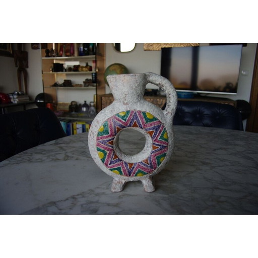 Vintage keramieken vaas van Jaque Sagan, 1950