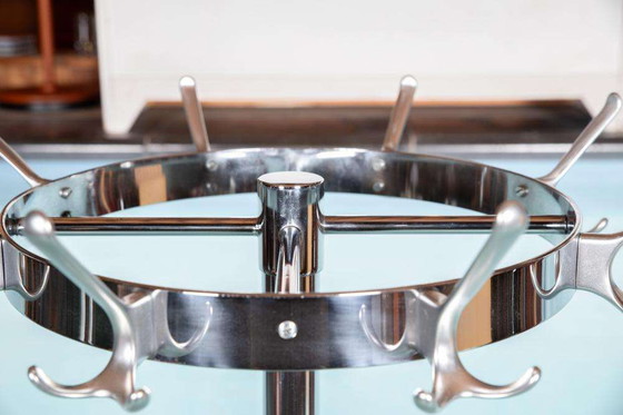 Image 1 of Vintage design staande kapstok chroom, minimalist coat rack