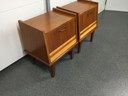 2x Mid-Century nachtkastjes