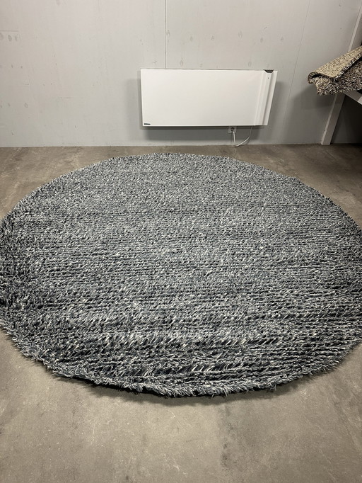 Brink En Campman Spring Blauw 250 Cm Rond Hoogpolig