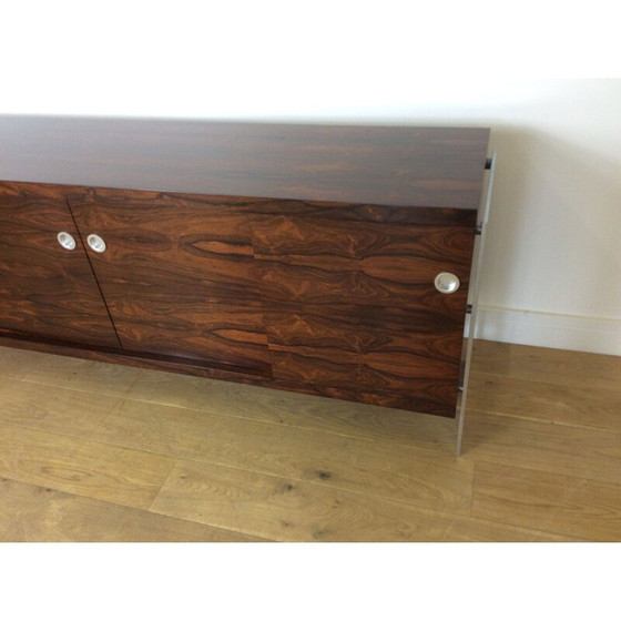 Image 1 of Vintage dressoir van rozenhout en chroom