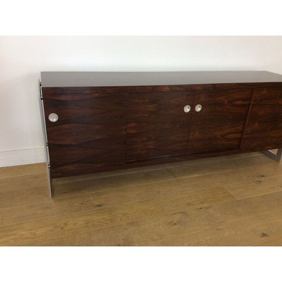 Image 1 of Vintage dressoir van rozenhout en chroom