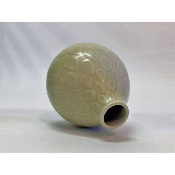 Image 1 of Vintage geel aardewerk vaas van Marselis Aluminia Royal Copenhagen Nils Thorsson, 1950