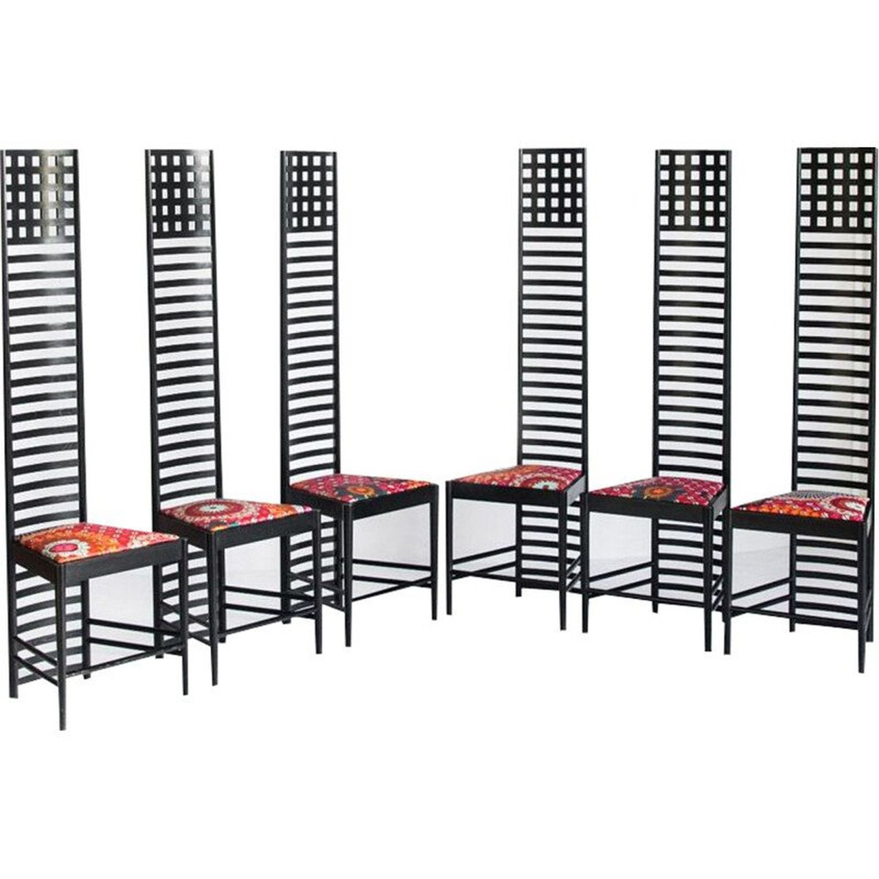 Set van 6 vintage 292 Hill House stoelen van Charles Rennie
