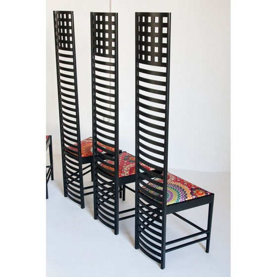 Image 1 of Set van 6 vintage 292 Hill House stoelen van Charles Rennie Mackintosh voor Cassina, Italië 1990