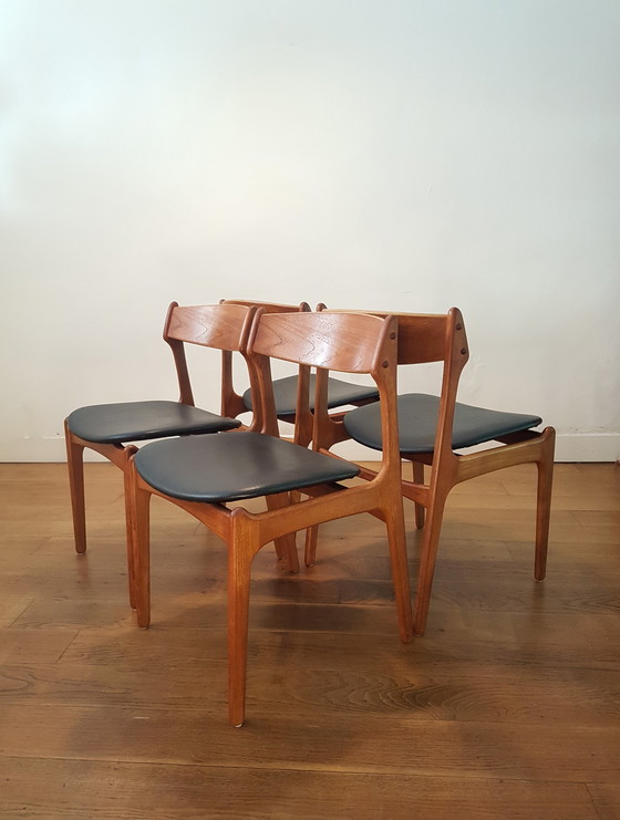 Image 1 of 4x Erik Buck eetkamerstoelen voor O.D. Møbler