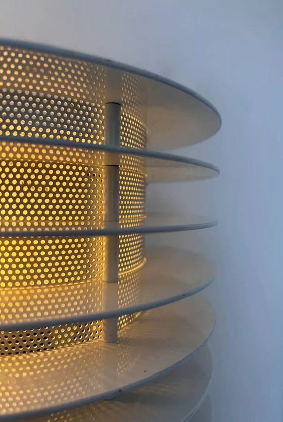 Image 1 of 2X wit gelakte metalen wandlampen, Borens, Zweden 1980