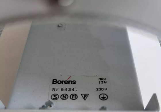 Image 1 of 2X wit gelakte metalen wandlampen, Borens, Zweden 1980