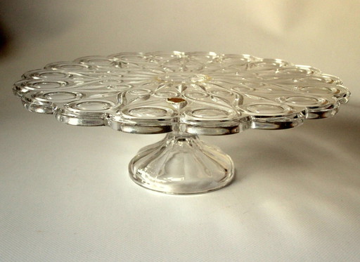 Nachtmann Taartplateau met voet - Loodkristal glas - Vintage