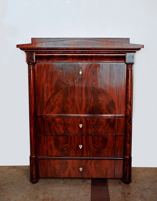 Antieke Biedermeier secretaire, 1890S