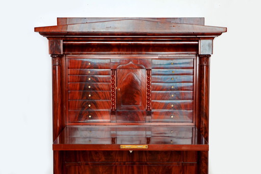 Antieke Biedermeier secretaire, 1890S